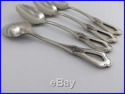 4 Teaspoons TOUJOURS Oneida Stainless Steel Flatware Cube Backstamp Exc. Cond