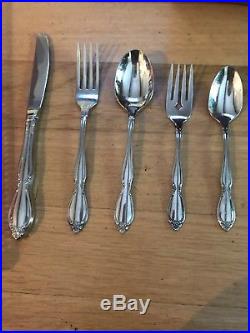 40 Pc Oneida Community Chatelaine Stainless Flatware Set -Service For 8 Clean