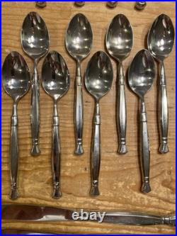 40 Pc Set Oneida Act 1 Cube Stainless Flatware Silverware Glossy Service For 8