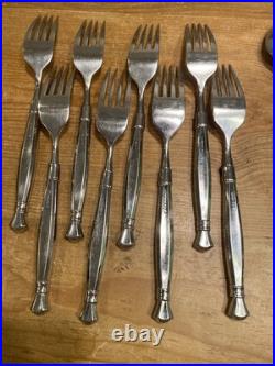 40 Pc Set Oneida Act 1 Cube Stainless Flatware Silverware Glossy Service For 8
