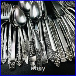 40 Vtg Stainless Flatware Mismatched Japan EKCO National Interpur Oneida Mixed