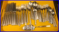 41 Piece Oneida Easton USA Stainless Mixed Flatware Glossy Service For 8
