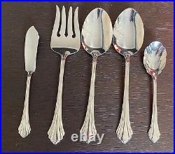 42 Pieces Oneida BANCROFT Stainless Flatware, Place Settings. Excellent