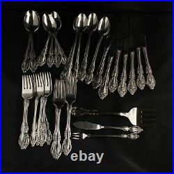 42 Pieces Oneida Community Brahms Stainless Flatware -Iced Teaspoons Forks Serve