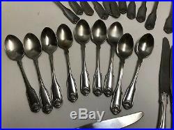 43 Pc Stainless Oneida Cube Heirloom CLASSIC SHELL Flatware Mixed Lot