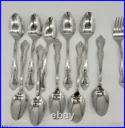 43 Pcs (12) Dinner Forks Oneida AZALEA Stainless Flatware Set Forks Spoons Knife
