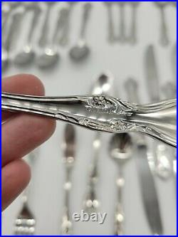 43 Pcs (12) Dinner Forks Oneida AZALEA Stainless Flatware Set Forks Spoons Knife