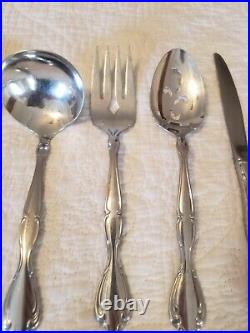 43 Piece Lot Set Oneida USA Stainless Satin Cantata