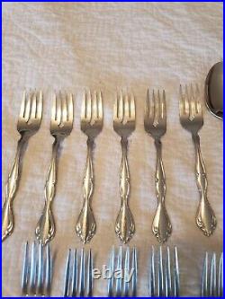 43 Piece Lot Set Oneida USA Stainless Satin Cantata