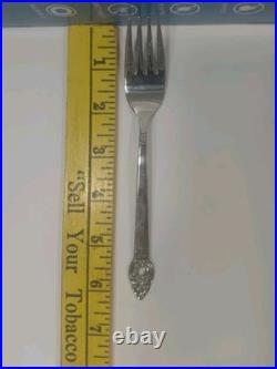 43-Piece Oneida 1881 Rogers Arbor Rose Flatware Set, Vintage True Rose Stainless