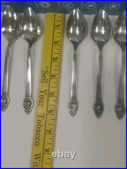 43-Piece Oneida 1881 Rogers Arbor Rose Flatware Set, Vintage True Rose Stainless