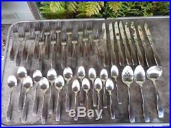 43 Piece Set Oneida Community Stainless Paul Revere Service for 8 Plus 3 Serving
