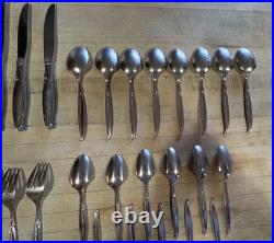 43 pcs DRIFTWOOD Community Oneida Stainless Includes Serving Pieces