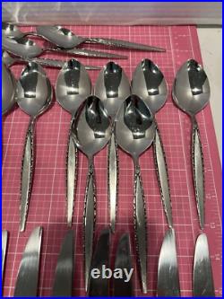 44 Pcs Oneida Community Mid Century Venetia Stainless Flatware Excellent Cond
