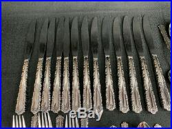 44 Pcs Vintage Oneida Deluxe Cherie Stainless Flatware Spoons Forks Knives