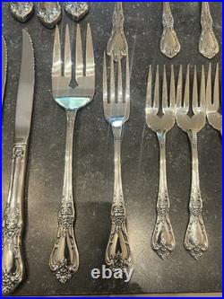 44 Pics Oneida Distinction Deluxe HH Stainless Including 8 SERVING PIECES Mint