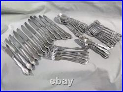 44 Piece Set 1881 ROGERS STAINLESS ONEIDA FLATWARE LIGHTLY USED TWILIGHT