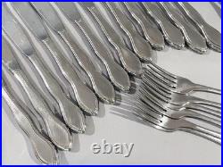 44 Piece Set 1881 ROGERS STAINLESS ONEIDA FLATWARE LIGHTLY USED TWILIGHT