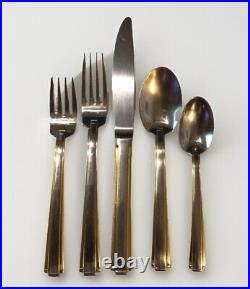 44 Pieces ONEIDA Golden Etage Stainless Flatware 7 x 5 pc Place Settings + Extra