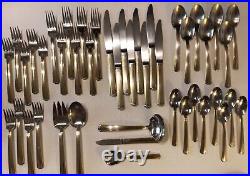 44 Pieces ONEIDA Golden Etage Stainless Flatware 7 x 5 pc Place Settings + Extra