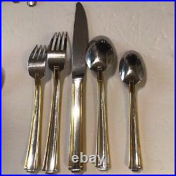 44 Pieces ONEIDA Golden Etage Stainless Flatware 7 x 5 pc Place Settings + Extra