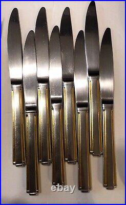 44 Pieces ONEIDA Golden Etage Stainless Flatware 7 x 5 pc Place Settings + Extra