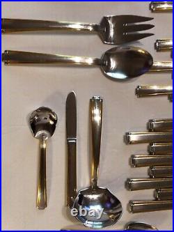 44 Pieces ONEIDA Golden Etage Stainless Flatware 7 x 5 pc Place Settings + Extra