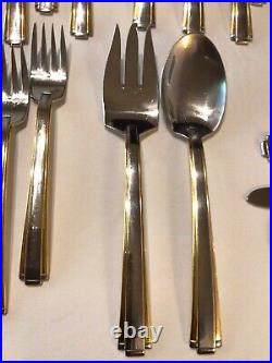 44 Pieces ONEIDA Golden Etage Stainless Flatware 7 x 5 pc Place Settings + Extra