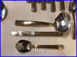 44 Pieces ONEIDA Golden Etage Stainless Flatware 7 x 5 pc Place Settings + Extra