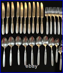 44 x Vintage ONEIDA USA Paradox Frost & Glossy Stainless Steel Lot Discontinued