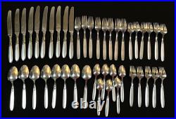44 x Vintage ONEIDA USA Paradox Frost & Glossy Stainless Steel Lot Discontinued