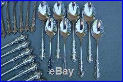 44pc Oneida Shelley Stainless Steel Flatware for 8 Cube Backstamp