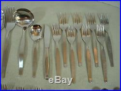 45 PC (SERVICE FOR 8 PLUS) Oneida Community FROSTFIRE Stainless Flatware NICE