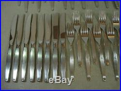 45 PC (SERVICE FOR 8 PLUS) Oneida Community FROSTFIRE Stainless Flatware NICE