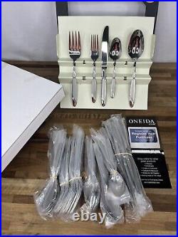 45 PC Set Oneida Risotto 18/10 Stainless Flatware Service For 8 READ Missing 2