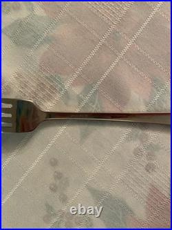 45 Pc Vtg Oneida Cube Golden Damask Rose 9 Settings Stainless Flatware Wood box