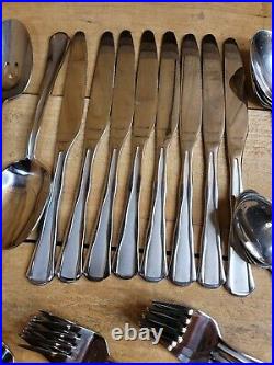 45 Pcs Panorama Stainless by ONEIDA SILVER 18/0 Frost Handle Glossy Edge OHSPANO