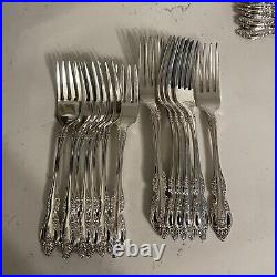 45 pc ONEIDA COMMUNITY BRAHMS STAINLESS FLATWARE! 7 settings with extra PIECES