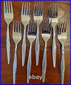 45 piece Windrift Set for 8 Rogers Oneida Stainless Silverware Flatware +Serving