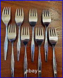 45 piece Windrift Set for 8 Rogers Oneida Stainless Silverware Flatware +Serving