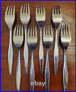 45 piece Windrift Set for 8 Rogers Oneida Stainless Silverware Flatware +Serving