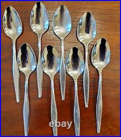 45 piece Windrift Set for 8 Rogers Oneida Stainless Silverware Flatware +Serving