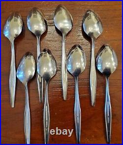 45 piece Windrift Set for 8 Rogers Oneida Stainless Silverware Flatware +Serving