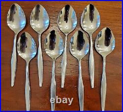 45 piece Windrift Set for 8 Rogers Oneida Stainless Silverware Flatware +Serving