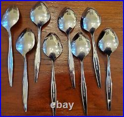 45 piece Windrift Set for 8 Rogers Oneida Stainless Silverware Flatware +Serving