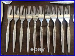 45pcs Oneida Community VENETIA Stainless Flatware Spoon Fork Knife Scroll Edges