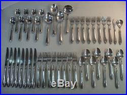 46 PC(SERVICE FOR 8) Oneida Cube SHERATON Stainless Flatware NICE