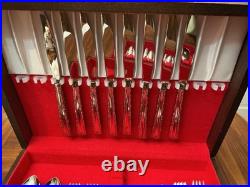 46 PCS Oneida CHERIE Stainless Steel Flatware Forks Knives Spoons Serving + Ches