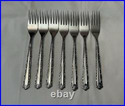 46 PCS Oneida CHERIE Stainless Steel Flatware Forks Knives Spoons Serving + Ches