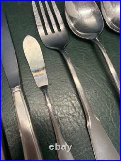 46 Pc SSS by Oneida Colonial Boston Minuteman Stainless Flatware Service for 8